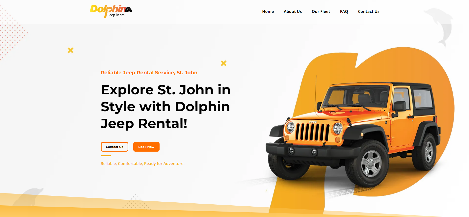 Dolphin Jeep Rental website image